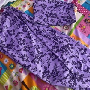 Purple Floral two piece set